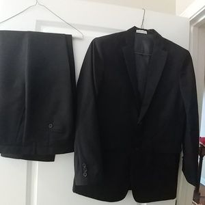 Boys 2 piece black suit.
